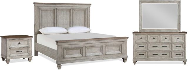 New Classic® Furniture Mariana 4-Piece Vintage Crème King Bedroom Set-0