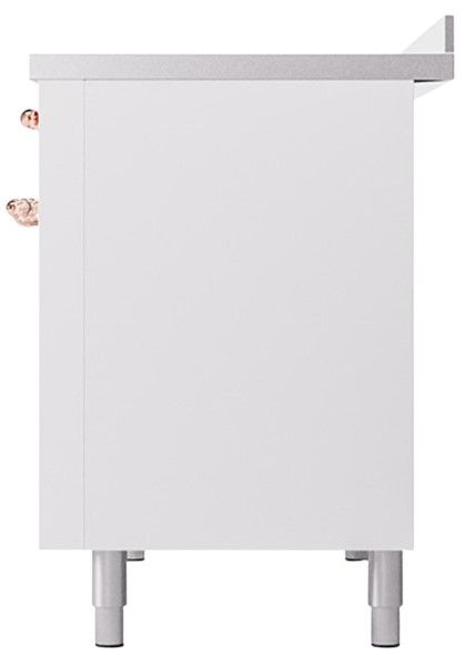 Ilve® Nostalgie II Series 48" White Pro Style Induction Range with Cooper Trim-3