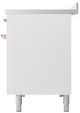 Ilve® Nostalgie II Series 48" White Pro Style Induction Range with Cooper Trim-3