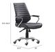 Zuo® Enterprise Black Low Back Office Chair-4