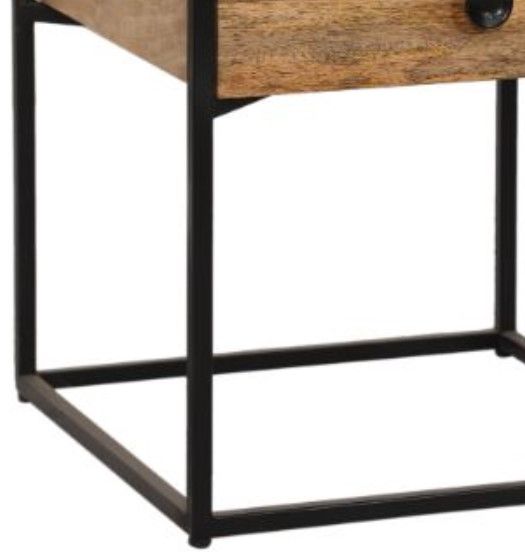 Jaipur Furniture Ravi Black/Brown Bedside Table-2
