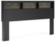 Signature Design by Ashley® Broachmyn Black/Gray King Lighted Bookcase Headboard-0