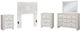 Signature Design by Ashley® Paxberry 4-Piece Whitewash Twin Panel Headboard Set-0