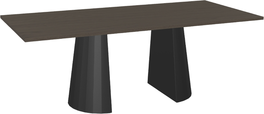Amisco Customizable Gemma White Oak Veneer 84" Dining Table