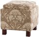 Olliix by Madison Park Taupe Shelley Square Storage Ottoman with Pillows-2