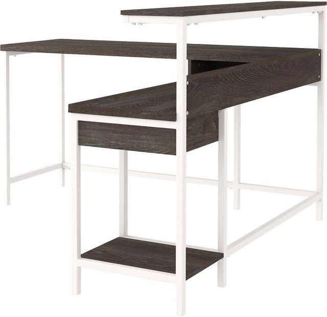 Signature Design by Ashley® Dorrinson Two-tone L-Desk with Storage-3