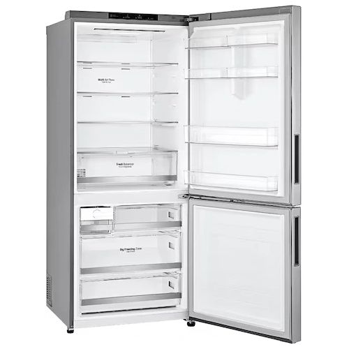 LG 14.7 Cu. Ft. Platinum Silver Counter Depth Bottom Freezer Refrigerator-1