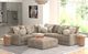 Jackson Furniture Turner 4-Piece Mushroom Sectional with Ottoman-1