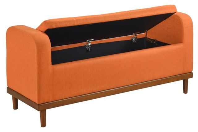 Mazin Furniture Brigitte Orange Lift Top Storage Bench-3