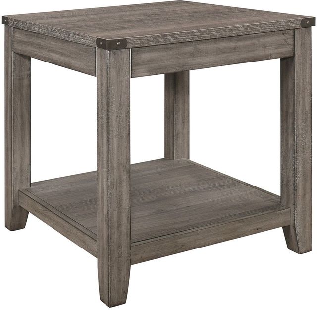 Mazin Furniture Woodrow Gray End Table-1