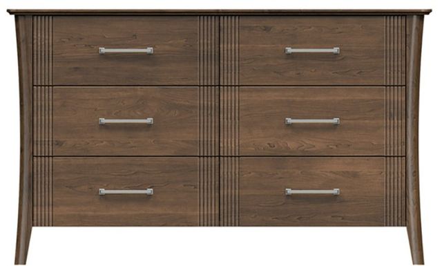 Country View Woodworking Westroom Bedroom Brown Maple 56" Dresser-0