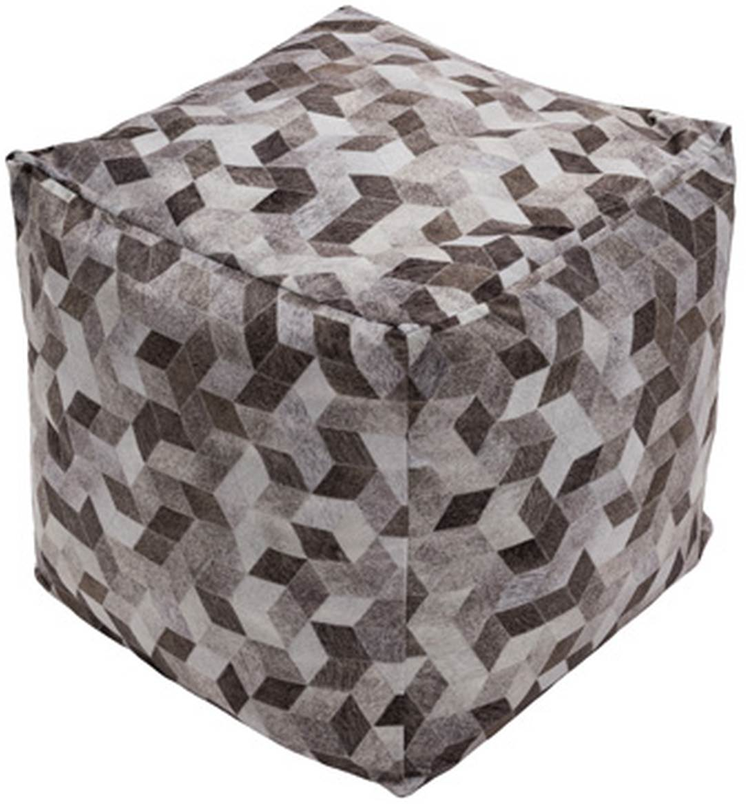 Albermarle Pouf - Gray/Brown