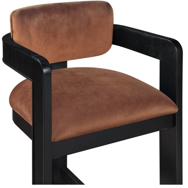 Meridian Furniture Sacha Cognac Upholstered Counter Stool-4