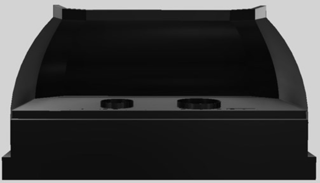 Vent-A-Hood® Designer Series 54" Black Wall Mounted Range Hood-2