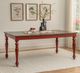 Powell® Trimble Brown Dining Table with Red Base-1