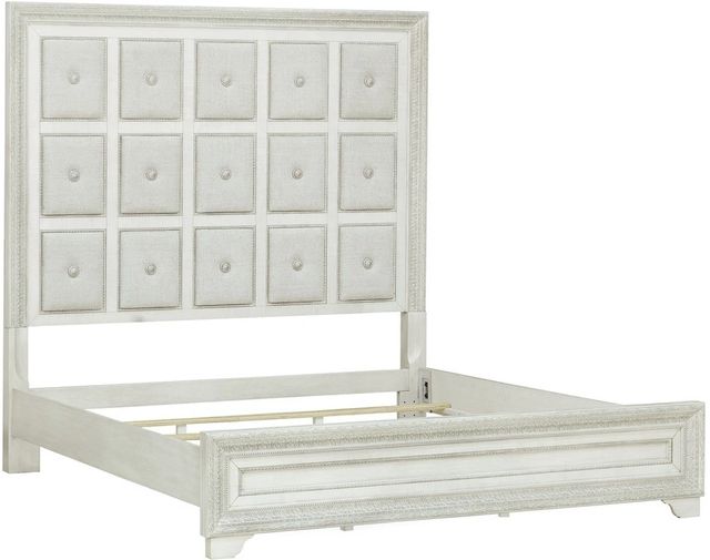 Pulaski™ Camila White California King Upholstered Panel Bed-1