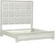 Pulaski™ Camila White California King Upholstered Panel Bed-1