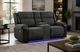 Global Furniture USA U5915 Black/Gray Manual Reclining Loveseat with Console-1