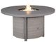 Signature Design by Ashley® Half Moon Beach Gray Wooden Outdoor Round Fire Pit Table-2