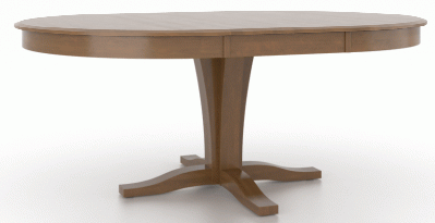 Canadel Customizable Gourmet 74" VR Base Dining Table with One Removable Leaf-0