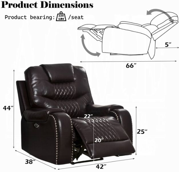 ACME Furniture Braylon Brown Power Motion Recliner-2