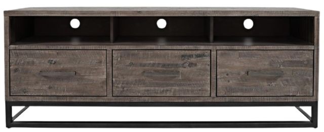 Jofran Inc. East Hampton Distressed Gray 70" Media Console-1