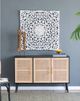 A & B Home Black/White Carved Out Wood Panel-3