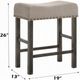 ACME Furniture Martha II 2-Piece Tan/Weathered Gray Counter Height Stool-1