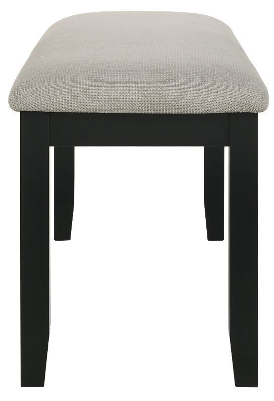Crown Mark Folio Black/Gray Dining Bench-3