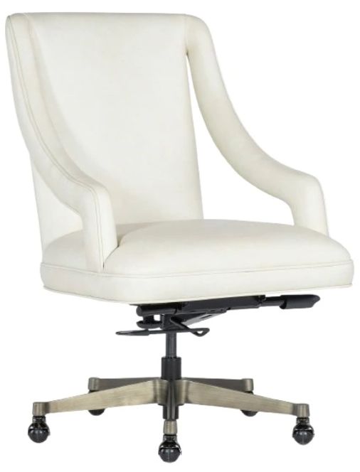 Hooker® Furniture EC Meira Aline China White Swivel Tilt Executive Chair-0