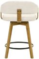 Armen Living Callah 3-Piece Amber Glow/White Counter Stool Set-5