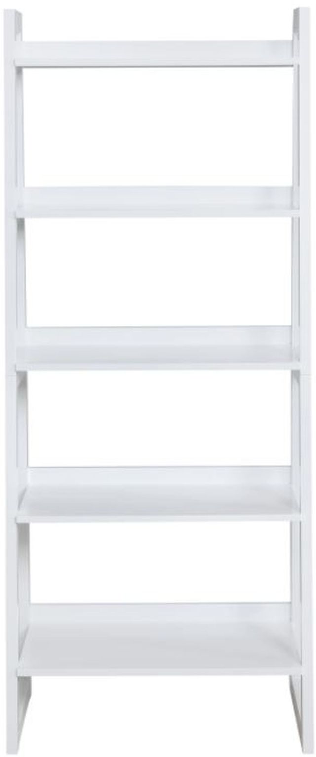 Coaster® White 5-Shelf Ladder Bookcase-1