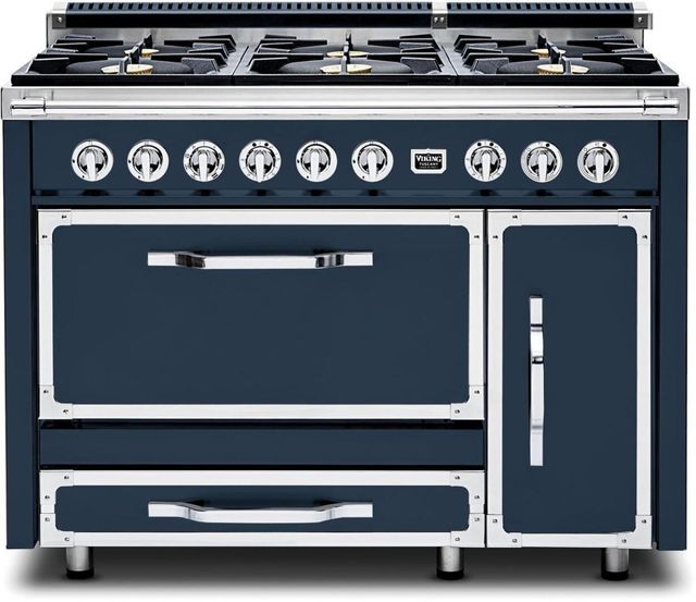 Viking® Tuscany 48" Slate Blue Dual Fuel Pro Style Dual Fuel Range-0