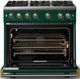 Viking® 5 Series 36" Ivy Pro Style Gas (LP) Range with Brushed Brass Trim-1