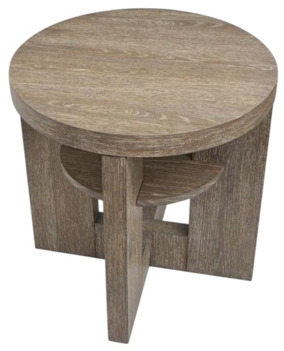 Magnussen Home® Cypress Spiced Brown Round End Table-4
