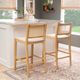 Powell® Beaux 2-Piece Natural Cane Barstool-1