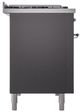 Ilve® Nostalgie II Series 48" Graphite Matte Pro Style Dual Fuel Range-2