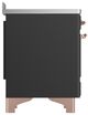 Ilve® Majestic III 48" Graphite Matte Pro Style Induction Range with Solid Door and Copper Trim-3