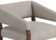 International Furniture Direct Murcia Ivory/Lacquer Brown Upholstered Accent Chair-3