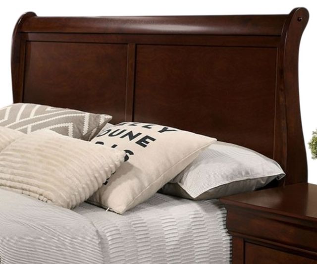 Furniture of America® Louis Philippe Dark Cherry Queen Sleigh Bed-3