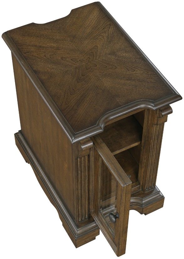 Homelegance® Rochester Brown Chairside Table-4