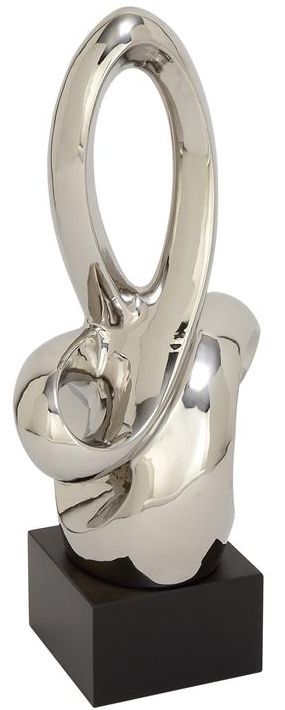 Deco Marche Silver 14" Abstract Sculpture-1