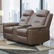 New Classic® Home Furnishings Keldon Brown Leather Power Reclining Loveseat-1