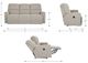 La-Z-Boy® Cade Oyster Leather Manual Reclining Sofa-2