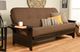 Kodiak Furniture Phoenix Linen Cocoa/Espresso Full Futon with Mattress-3