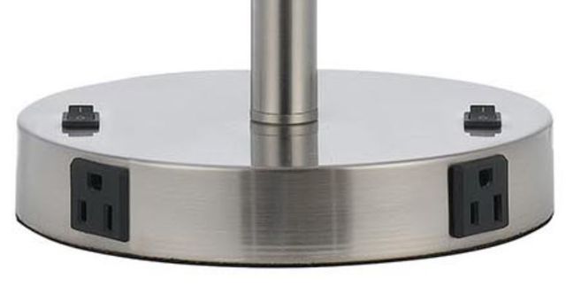 Cal® Lighting & Accessories Brushed Steel Floor Lamp-2