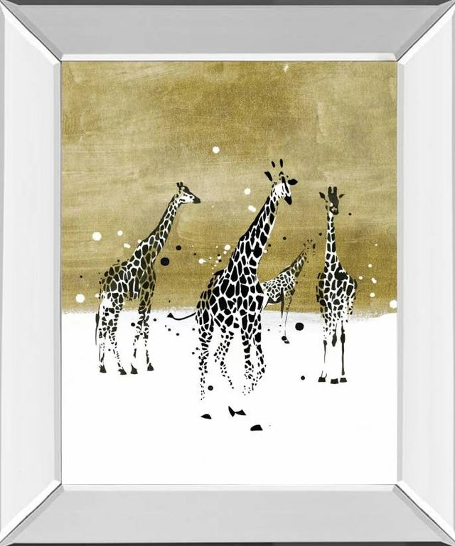 Classy Art Spotted Giraffe II by Annie Warren Mirrored Frame Wall Art-0