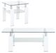 Coaster® Dyer 2-Piece Glass Top Occasional Table with Chrome/White Base Set-0