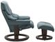 Stressless® by Ekornes® Customizable Reno Medium Manual Recliner and Ottoman with Classic Base-2