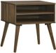 Elements International Coyote 3-Piece Caroll Gray Queen Bed with Two End Table Set-4